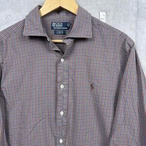 Polo Ralph Lauren VTG Stanton Classic Fit Multicolor Plaid Shirt Men’s Large 90s